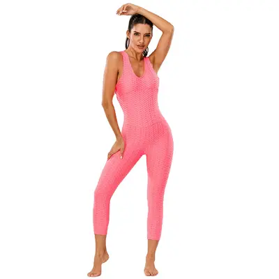 Shaping Yoga Jumpsuit with Chest Pads, Women's Fitness Set - 7