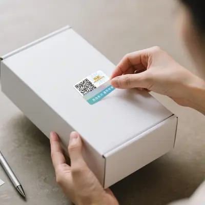 Individuelles QR-Sicherheitsetikett, ein eindeutiger Code pro Produkt, selbstklebend für K