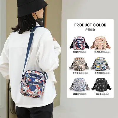 Yeni Oxford kumaş kadın mini rahat crossbody cep telefonu çantası moda naylon çanta tek omuz ayarlanabilir su geçirmez bez çanta