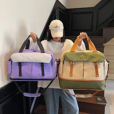 Moda-Reisetasche grenzüberschreitend große Kapazität Sporttasche für Herren Trocken- und Nassraum-Trennung komfortable Damenrucksackreisetasche Umhängetasche - 3