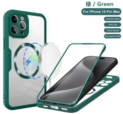 Qicai manyetik emişli iPhone 16 Pro telefon kılıfı Apple 15 kabuk filmi hepsi bir arada tam kapsamlı 14pm düşmeye karşı dayanıklı 16e - 11