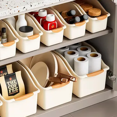 Tilted-mouth kitchen storage box, large capacity - 4
