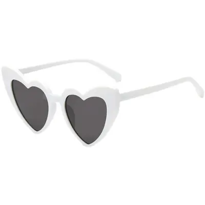 Heart-Frame Mirrored Sunglasses for Parties and Performances - 9