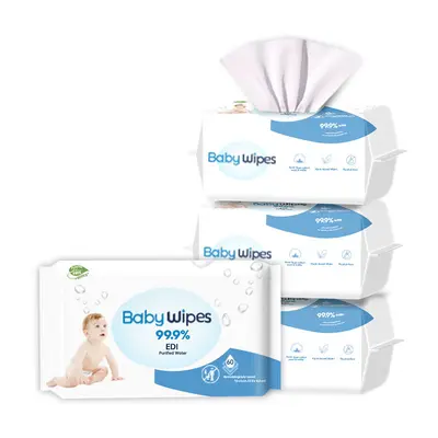 Lemiqi Baby Wet Wipes, Pure Water, Fragrance-Free, Large Pack