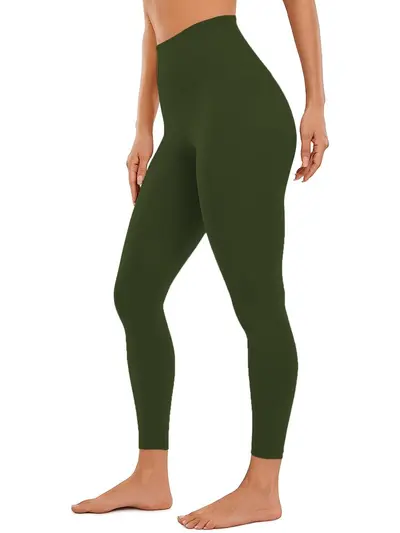 Amazon Foreign Trade European Size High Waist Yoga Pants Women European and American High Stretch Tummy Control Yoga Sports Tight Leggings Outer Wear - 13
