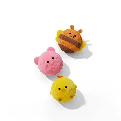 Cartoon spiky ball toy with sound for cats and dogs