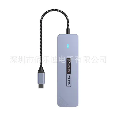 USB-C Dockingstation Type-C Erweiterungsdocke USB3.2 Gen2 Splitter 10Gbps 1-zu-4 HUB Concentrator Lagerbestand