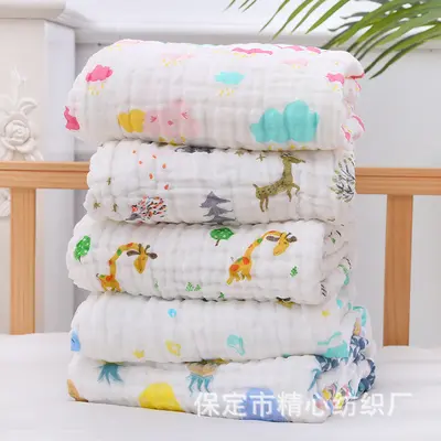 100% Baumwolle Sechsschichtige Babydecke, 110x110 cm, ganzjährig