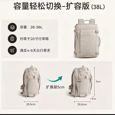 Large Capacity Travel Backpack for Women and Men, Lightweight, Laptop Compartment