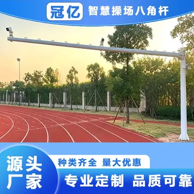 Octagonal monitoring pole 4-8m sports field camera mount