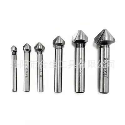 Three-Flute 90 Degree HSS Chamfering Milling Cutter Set for Woodworking