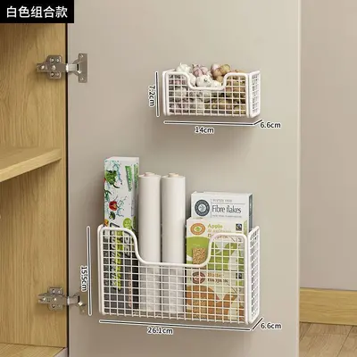 Kitchen cabinet door storage shelf adhesive no drilling - 13