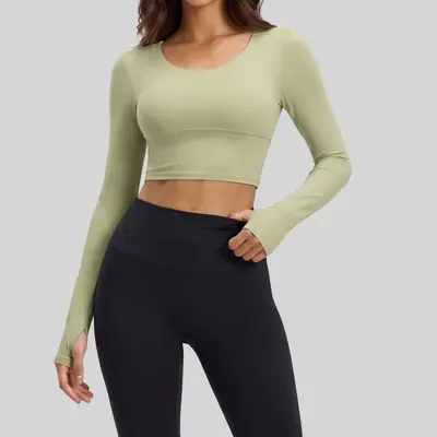 Juyitang Women's Yoga Set, Open Back, Padded-Bra-Free - 11