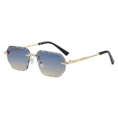 Polygon Frameless Retro Sunglasses for Women and Men, Fashion Style - 12