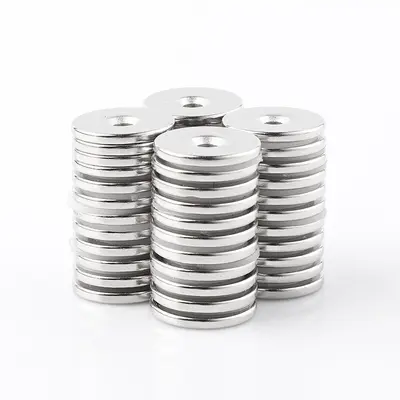 Countersunk Neodymium Magnet, Disc and Square, Strong