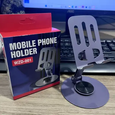Rotatable Alloy Phone Holder, Desktop Live Streaming Stand, Foldable Universal Tablet Stan - 8