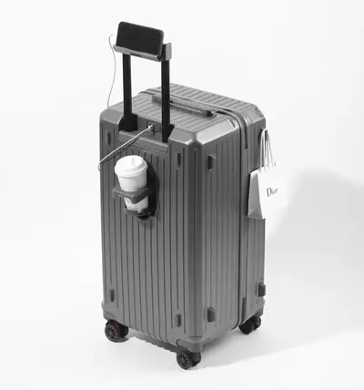 Origin: Jiaxing Pinghu, elevated large capacity zippered suitcase, five-wheel trolley suitcase, travel luggage, unisex combination lock suitcase. - 7