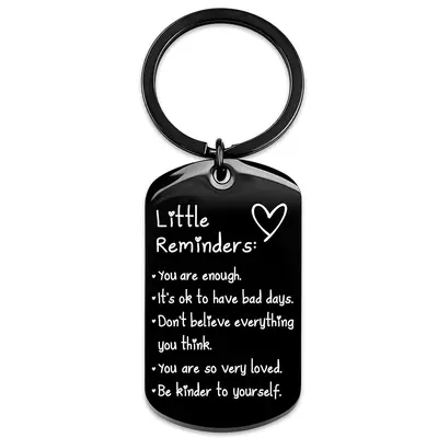 Брелок из нержавеющей стали Little Reminders с мотивационной надписью для мужчин и женщин