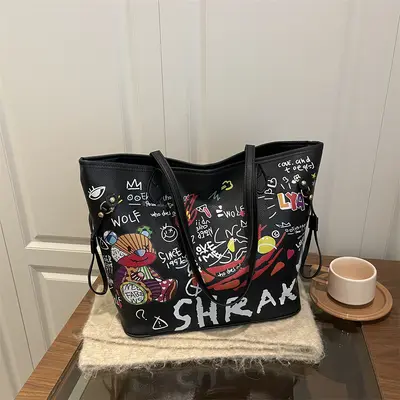 Minimal vintage kadın tote çanta - 3