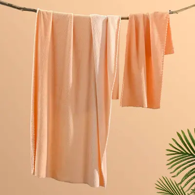 Mercan polar havlu banyo havlusu seti, yumuşak ve emici, hediye iki parçalı set, çift stili, ev kullanımı için emici ve hızlı kuruyan.