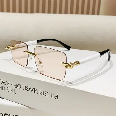 Çerçevesiz Güneş Gözlüğü, Degradeli İki Renkli Çerçeve, Unisex