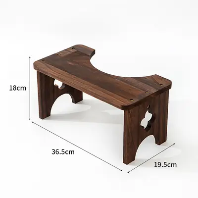 Masif Ahşap Klozet Taburesi, Banyo Ayak Basamağı - 10