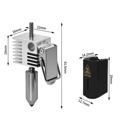 Chuangxiang SPARKX i7 Hardened Steel Extruder Nozzle Non-Detachable Hotend Kit 3D Printer Accessories Nozzle