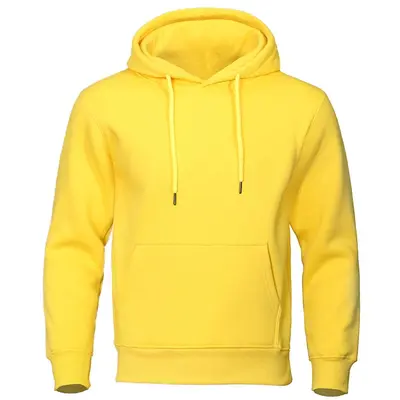Hooded Fleece Sweatshirt, Unisex, Loose Fit, Spring - 12