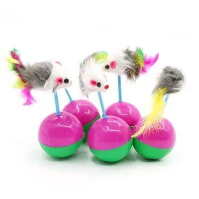 Roly-Poly Simulated Plush Mouse Cat Toy - 2