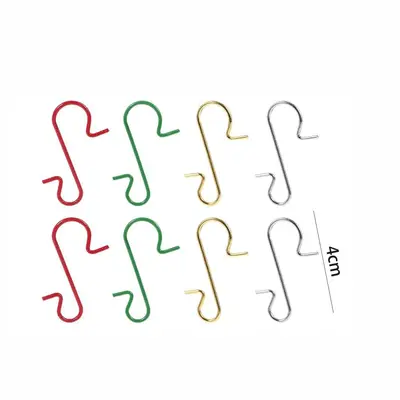 Christmas Hooks, Colorful S-Hooks and Metal Flower Hooks - 10