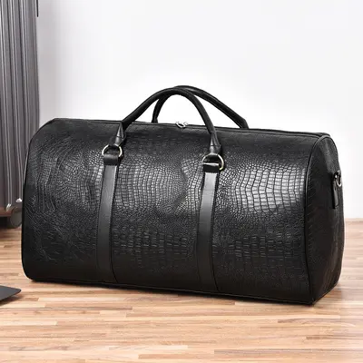 Men's travel bag, crocodile pattern, outdoor sports
