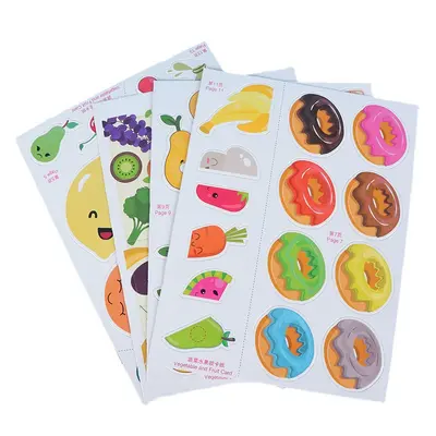Wiederverwendbares Klett-Stickerbuch für Kinder, Frühförderung