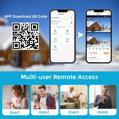 ICSEE8MPWIFI tabanca topu dürbün kablosuz yüksek çözünürlüklü ağ açık kamera cep telefonu uzaktan APP izle bulut - 2