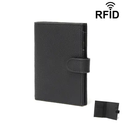 Pasaport çantası, deri, RFID korumalı, çok kartlı - 8