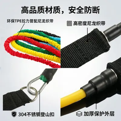 厂家一字拉力器练背TPE瑜伽健身器材高弹力男女开肩背部力量训练