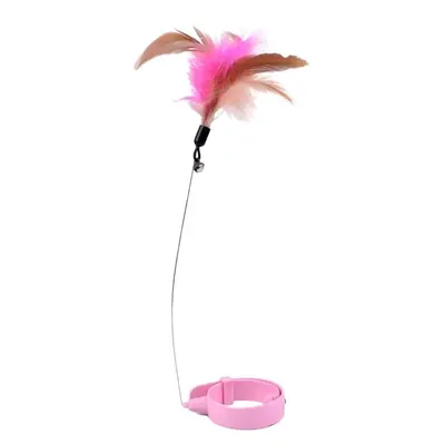 Wearable Cat Teaser Wand with Collar, Feather and Bell Cat Toy - 6