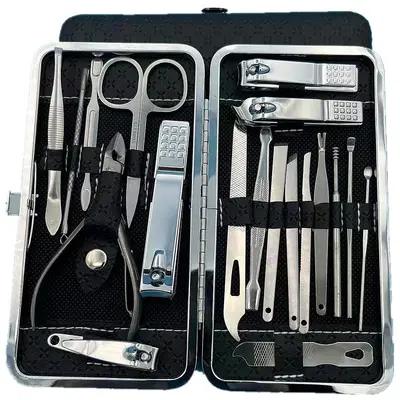 Manicure nail care tool set nail clipper multi-color - 7
