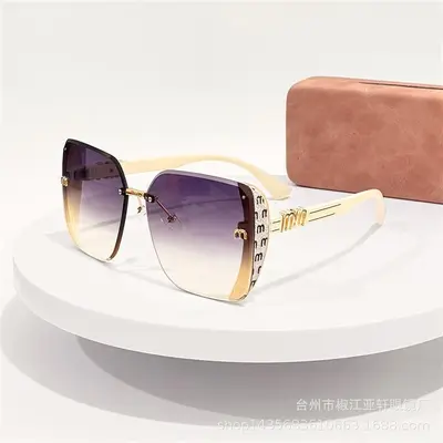 Damen-Sonnenbrille, große Fassung, UV-Schutz, modisch - 9