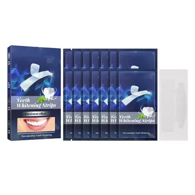 跨境爆款美白牙贴口腔护理高效焕白Teeth Whitening Strips牙贴