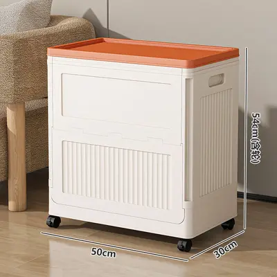 Collapsible storage box with flip cover, large capacity - 8
