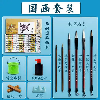 Marley Chinese Painting Pigment Set for Beginners, Ink Paint - 8