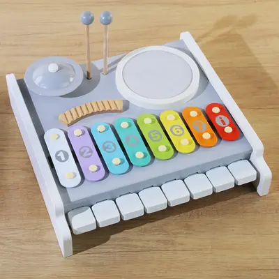 Children's Multifunctional Piano Drum Set, Early Music Education Toy - 4