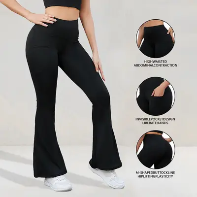 Kadın Yoga Pantolonu, Yüksek Bel, Tüylü Polar, Şekillendirici