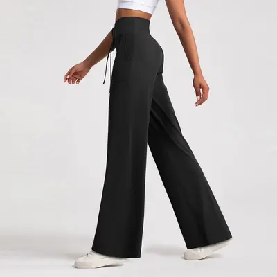 Damen Yoga-Hose mit Fleece-Futter, hohe Taille, warm - 3