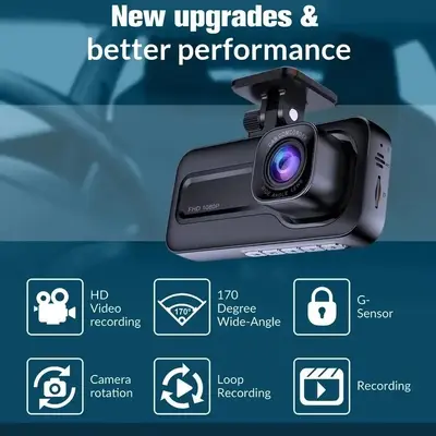 Üç kameralı araç kaydedici, 1080P Full HD, ön/arka/iç kamera, WiFi - 3