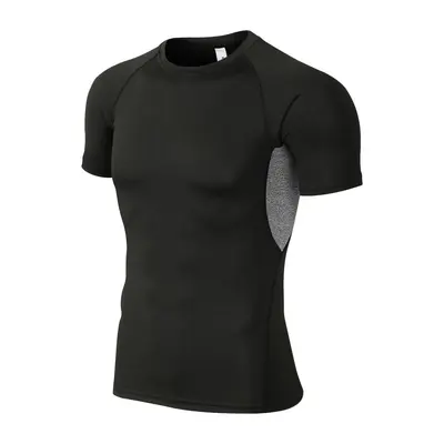 Herren-Fitnessshirt, kurzarm, schnelltrocknend, für Laufen und Training