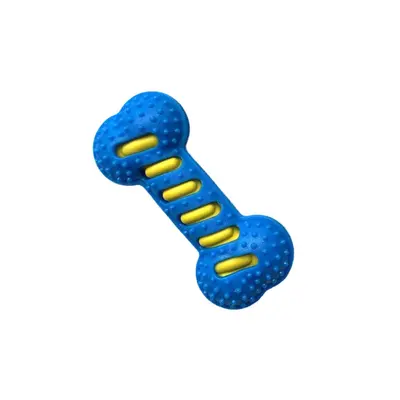 Durable Rubber Bone Squeaky Dog Chew Toy - 6