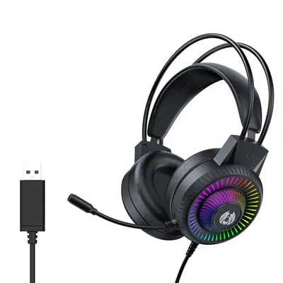 RGB ışıklı başa takılır kablolu oyun kulaklığı