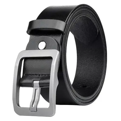 [Free Hole Punch] Men's Belt Pure Leather Pin Buckle Men's Denim Comfortable Retro Comfort Easy to Match Genuine Leather Belt - 8