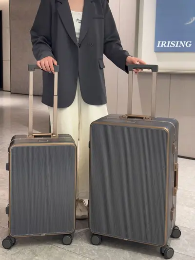 【New High-Quality Style】 Ailixing Women's Fashionable Drop-Resistant Trolley Case Large-Capacity Travel Suitcase Leather Box